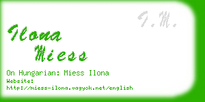 ilona miess business card